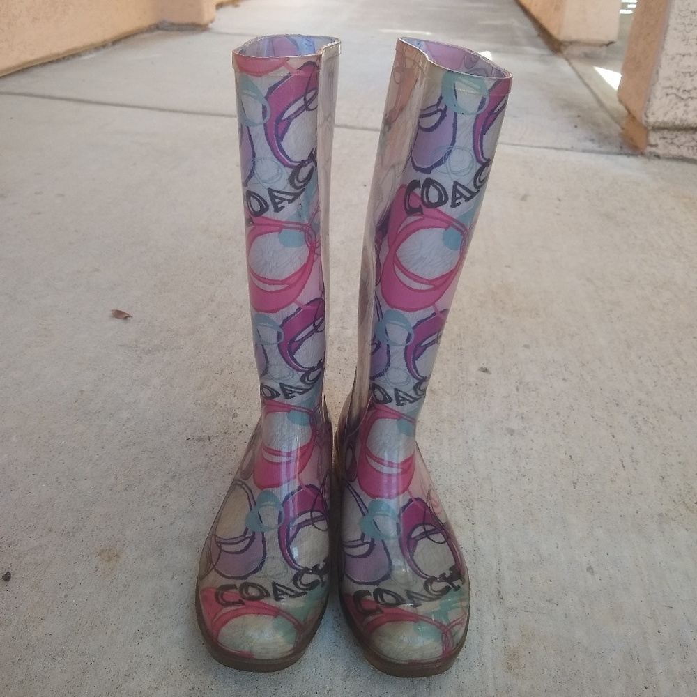 Coach | jelly poppy colorful rainboots